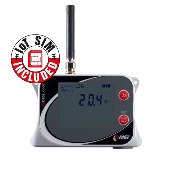 Obrázok z Bezdrôtový záznamník teploty  s GSM a SIM kartou, zabudovanou sondou s CLOUD, pamäťou a do počítača U0110Msim