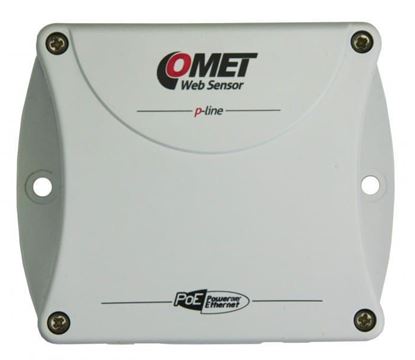 Obrázok z Štvorkanálový snímač teploty a vlhkosti p-line s web rozhraním pre digitálne sondy s Ethernet a PoE - Comet System  P8641
