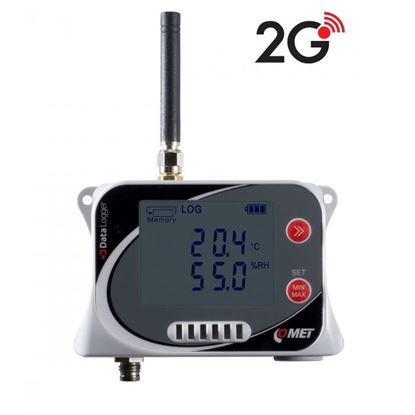 Obrázok z Autonómny a presný datalogger teploty, relatívnej vlhkosti s konektorom pre pripojenie externej sondy teploty, so zabudovaným  modemom - Comet System U3631M